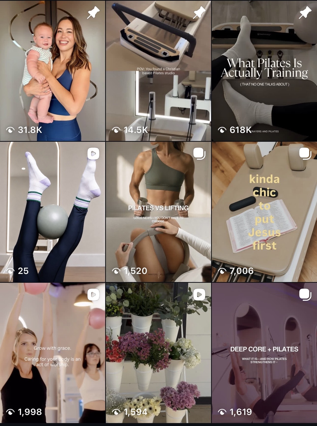 Content grid. Members, instructors and classes carry the feed rather than stock movement imagery.